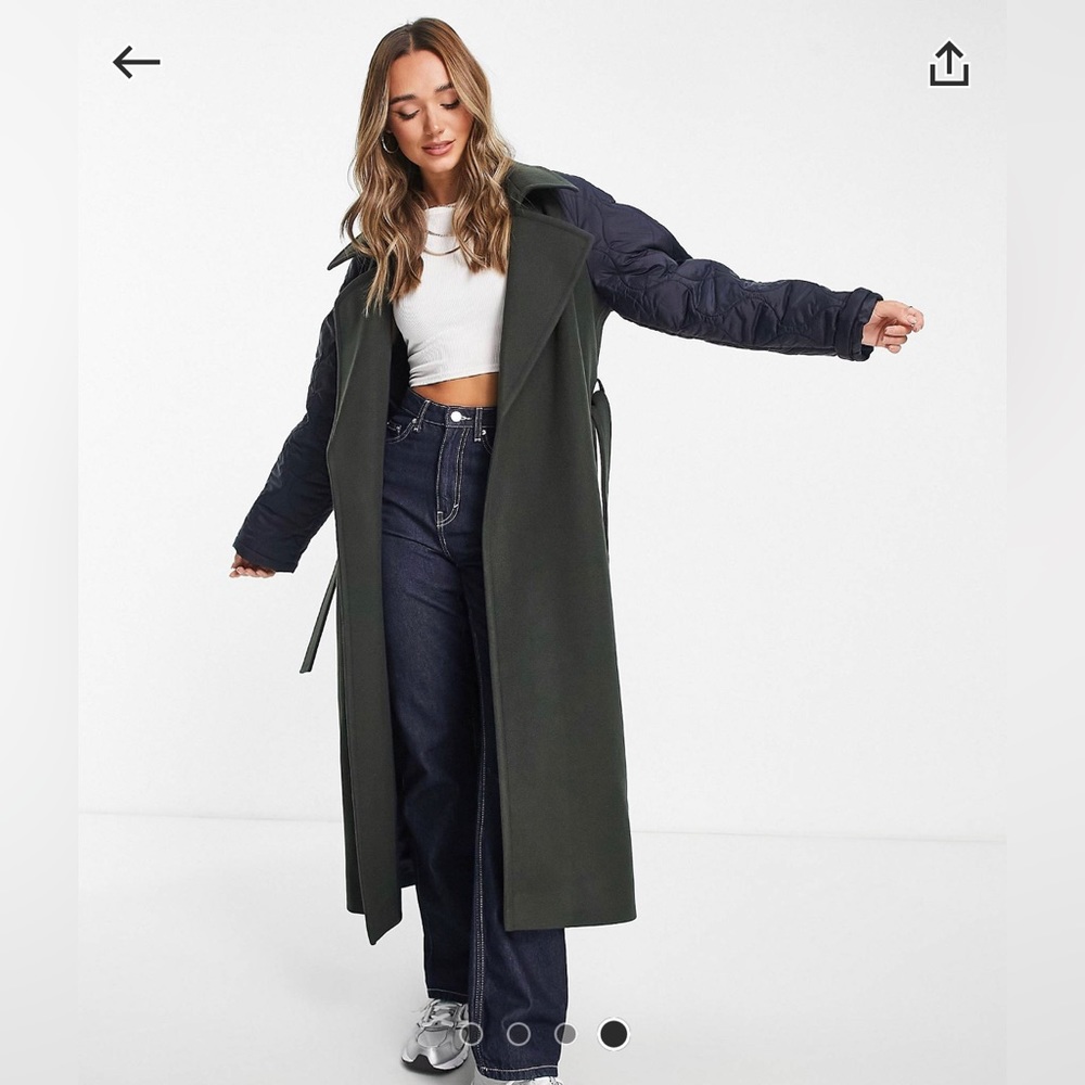 ASOS Smart Quilted Hybrid Coat